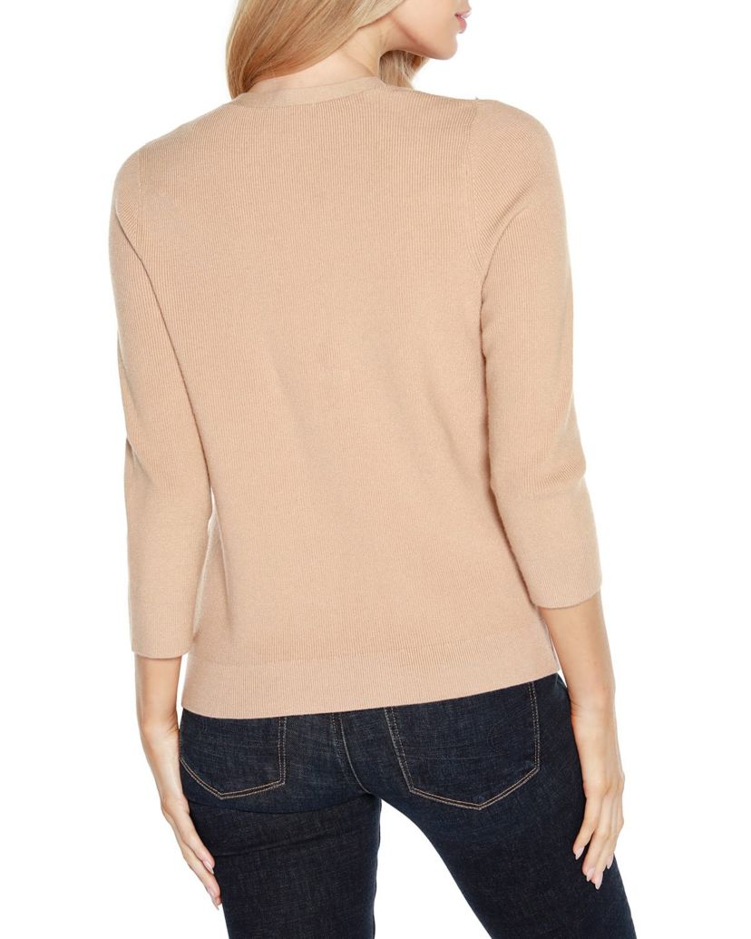 Rhinestone Embellished Open-Front Cardigan