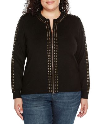 売れ筋商品|||ベルディーニ ニット&セーター アウター レディース Plus Size Black Label Ribbed Double-Zip Cardigan Sweater Papaya Punch/Silver ベルディーニ ニット&セーター アウター レディース Plus Size