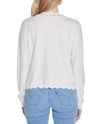 売れ筋商品|||ベルディーニ ニット&セーター アウター レディース Plus Size Black Label Embroidered Split-Neck Sweater White/Cobalt Black Label By Evan Picone Sweaters & Cardigans for Women