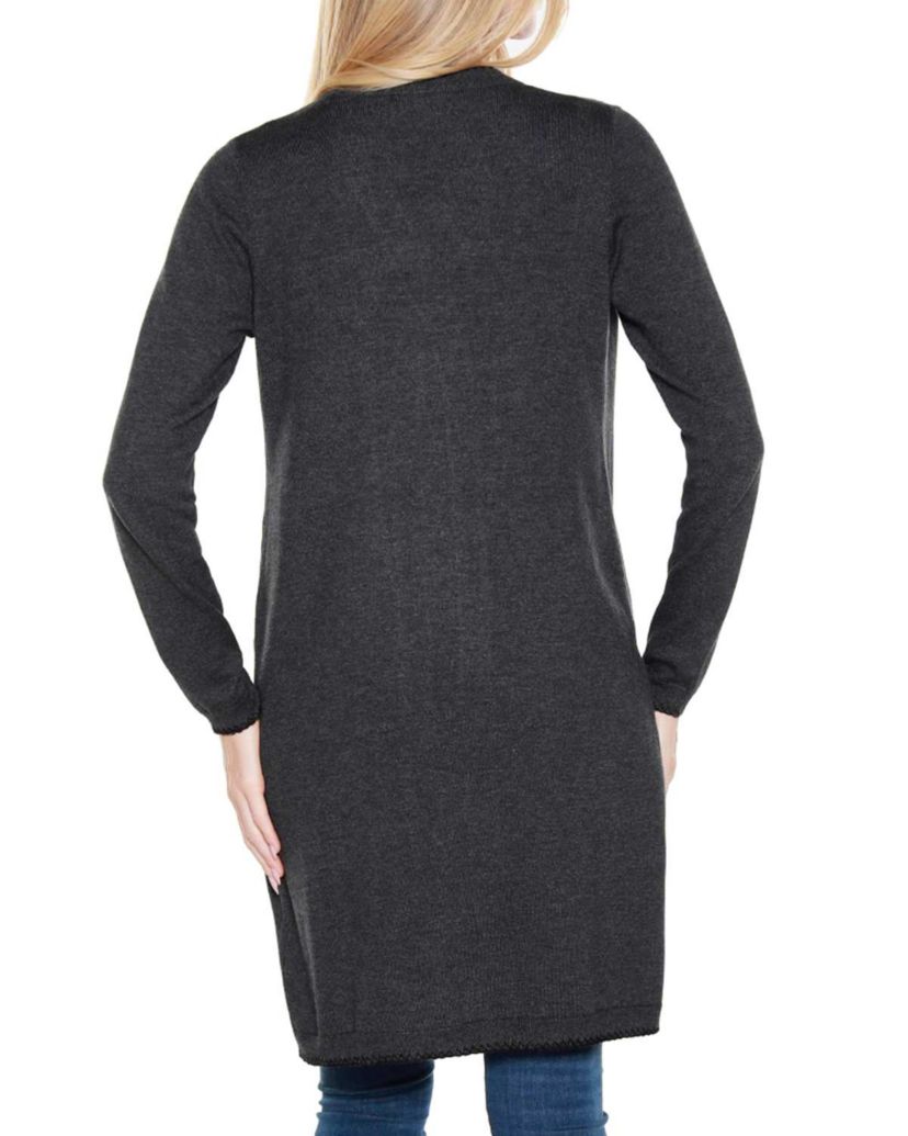 Belldini Black Label Embroidered Open-Front Cardigan Sweater | Belk