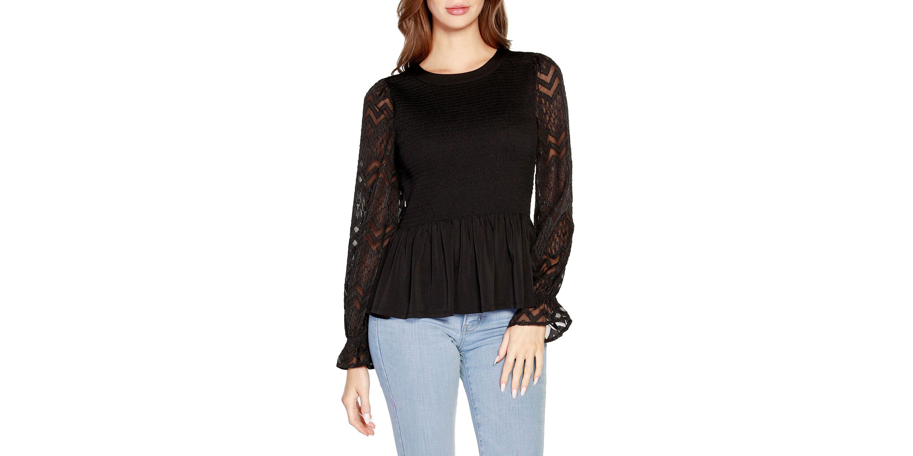 Smocked Peplum Top