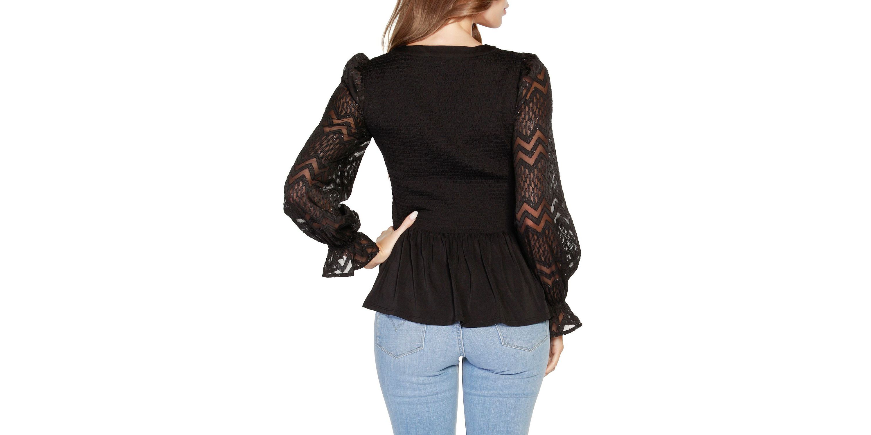 Smocked Peplum Top