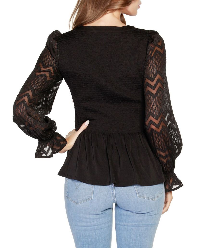 Smocked Peplum Top