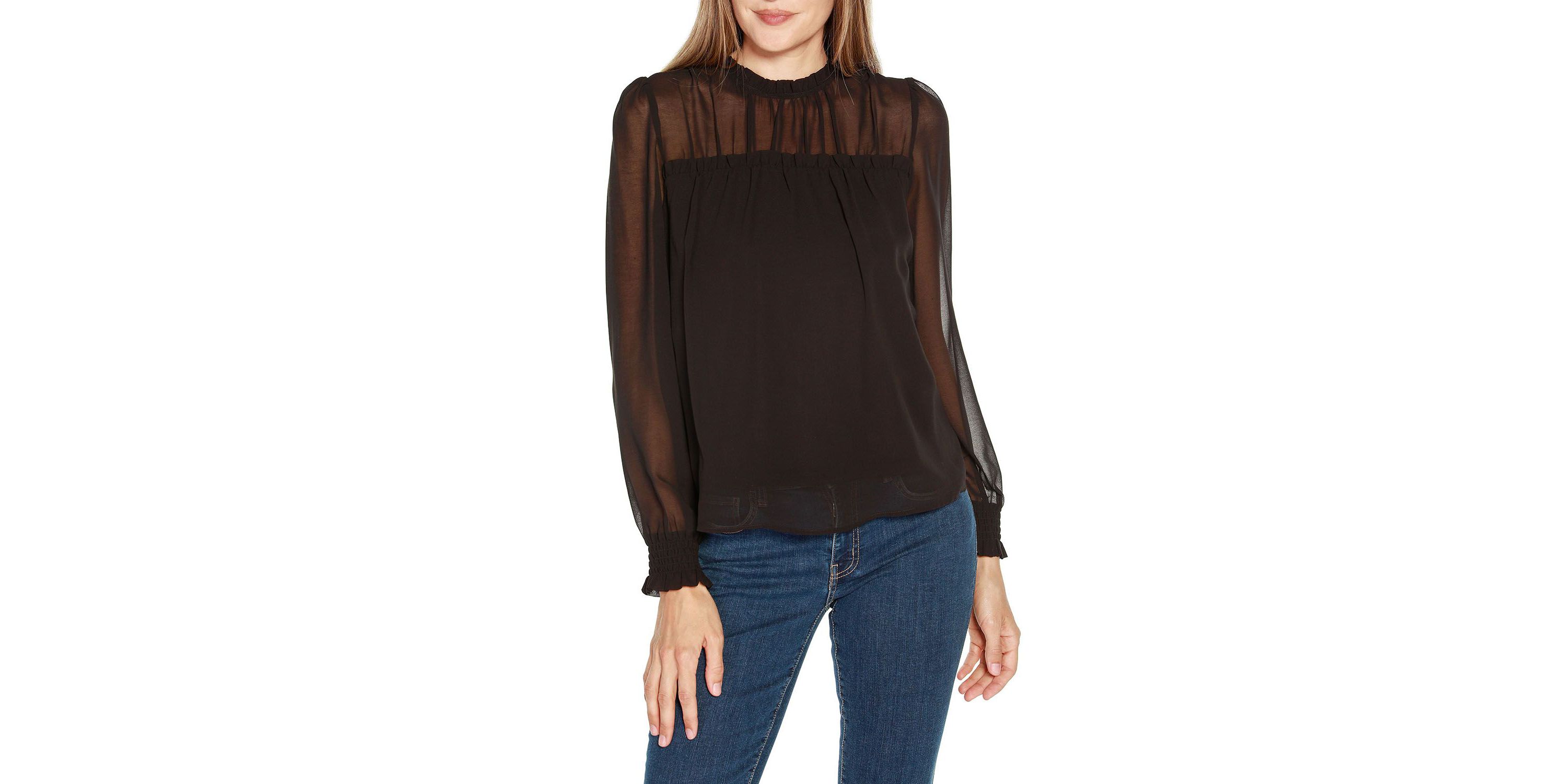 Gathered Chiffon Top