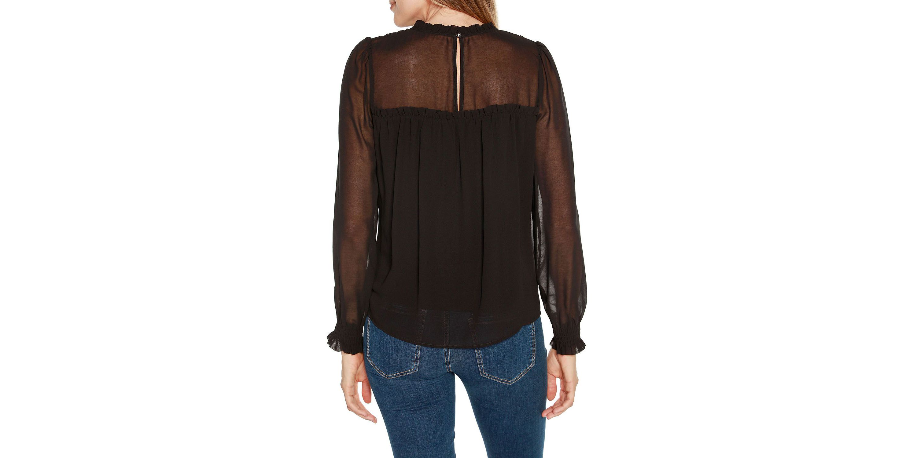 Gathered Chiffon Top
