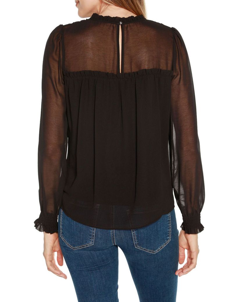Gathered Chiffon Top