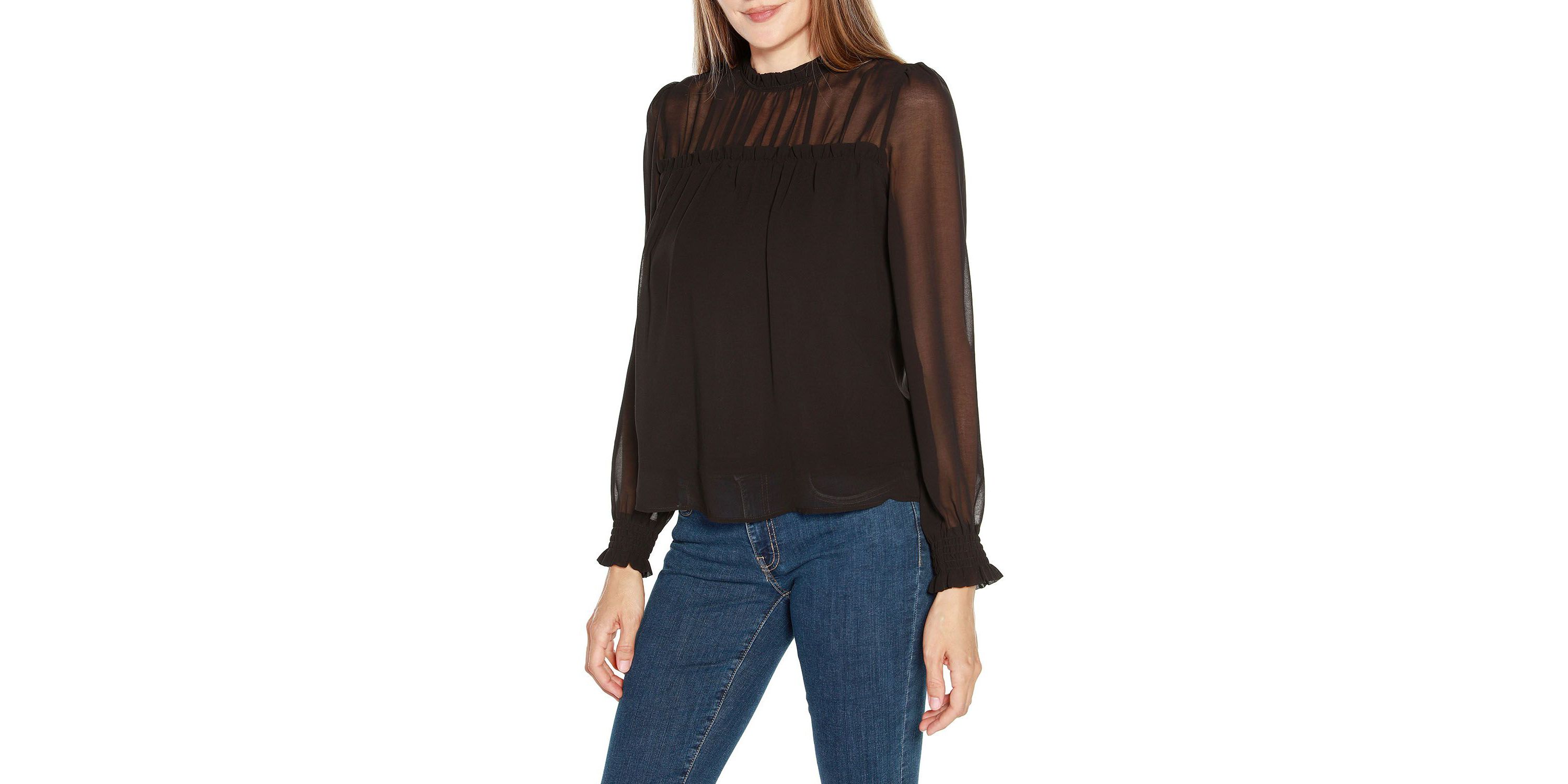 Gathered Chiffon Top