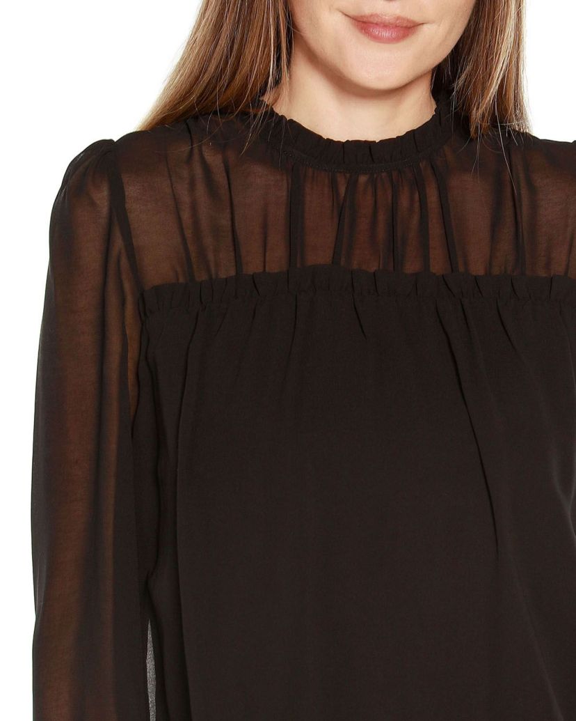Gathered Chiffon Top