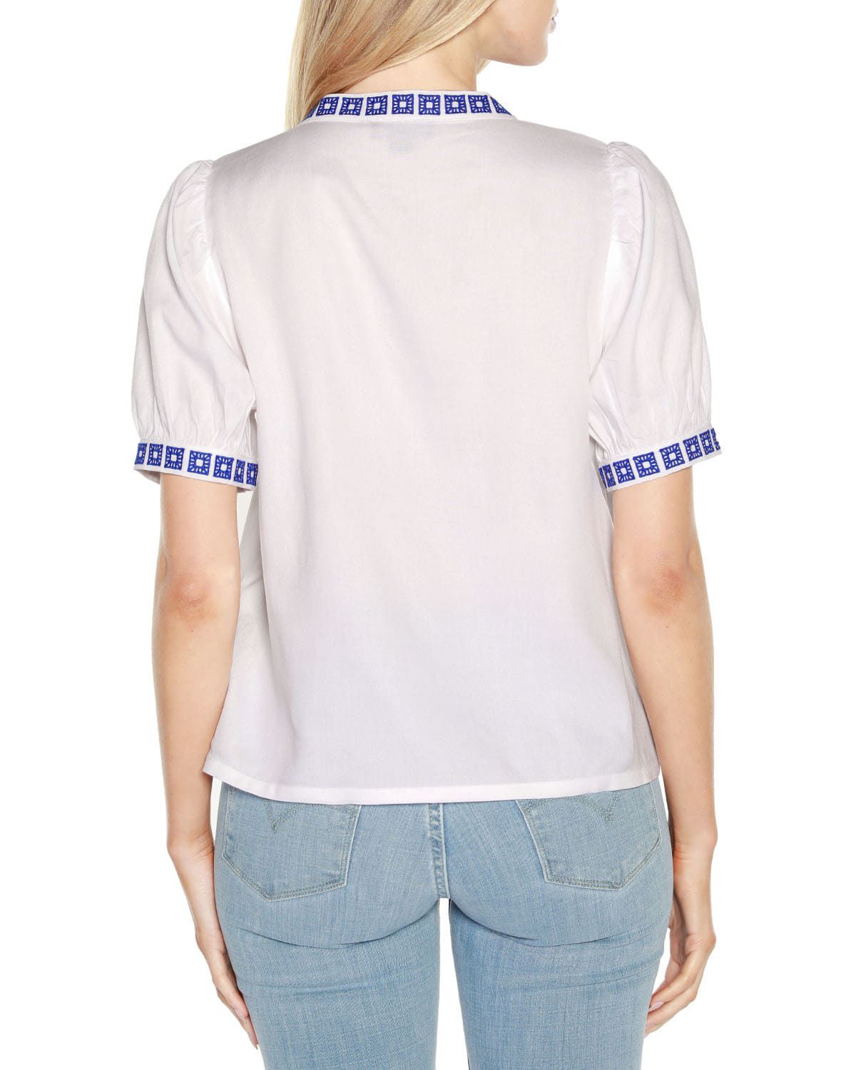 Embroidered Boho Short Sleeve Top