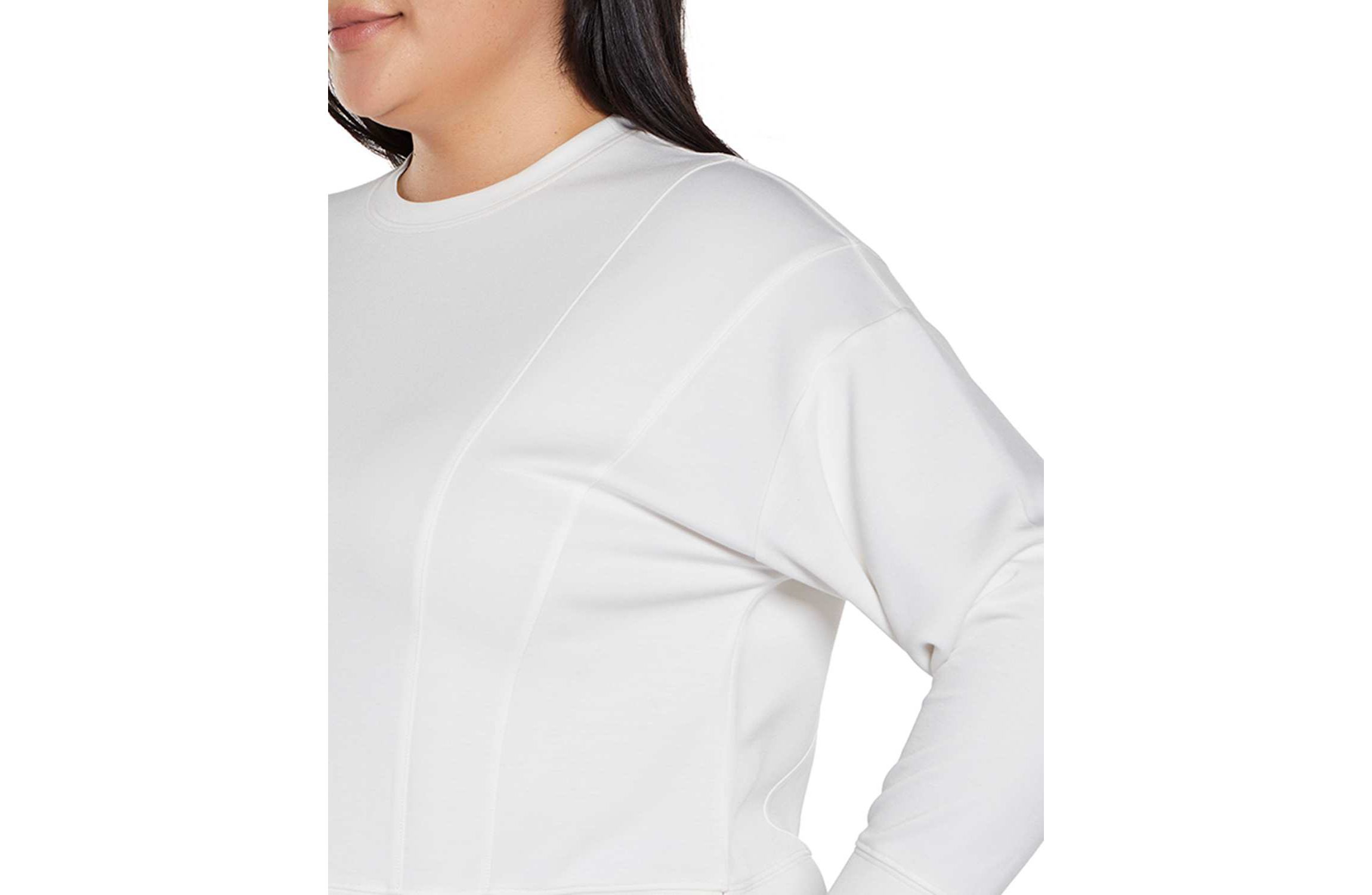Plus Size Scuba Knit Drop-Shoulder Top
