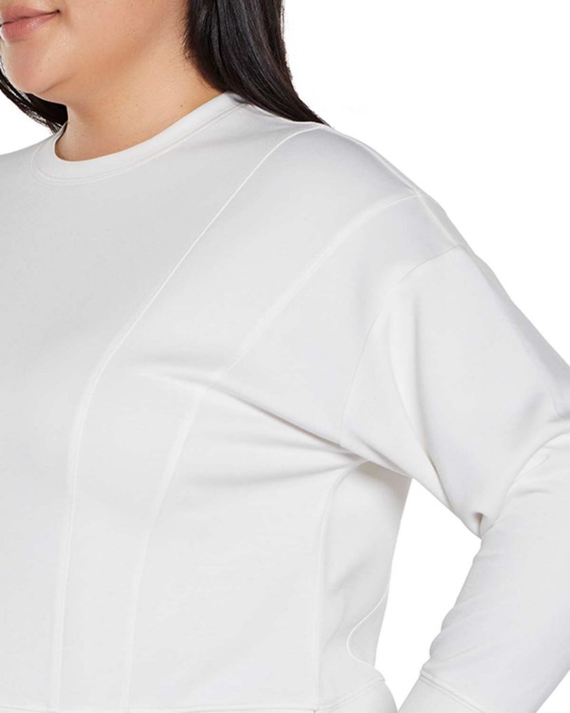 Plus Size Scuba Knit Drop-Shoulder Top