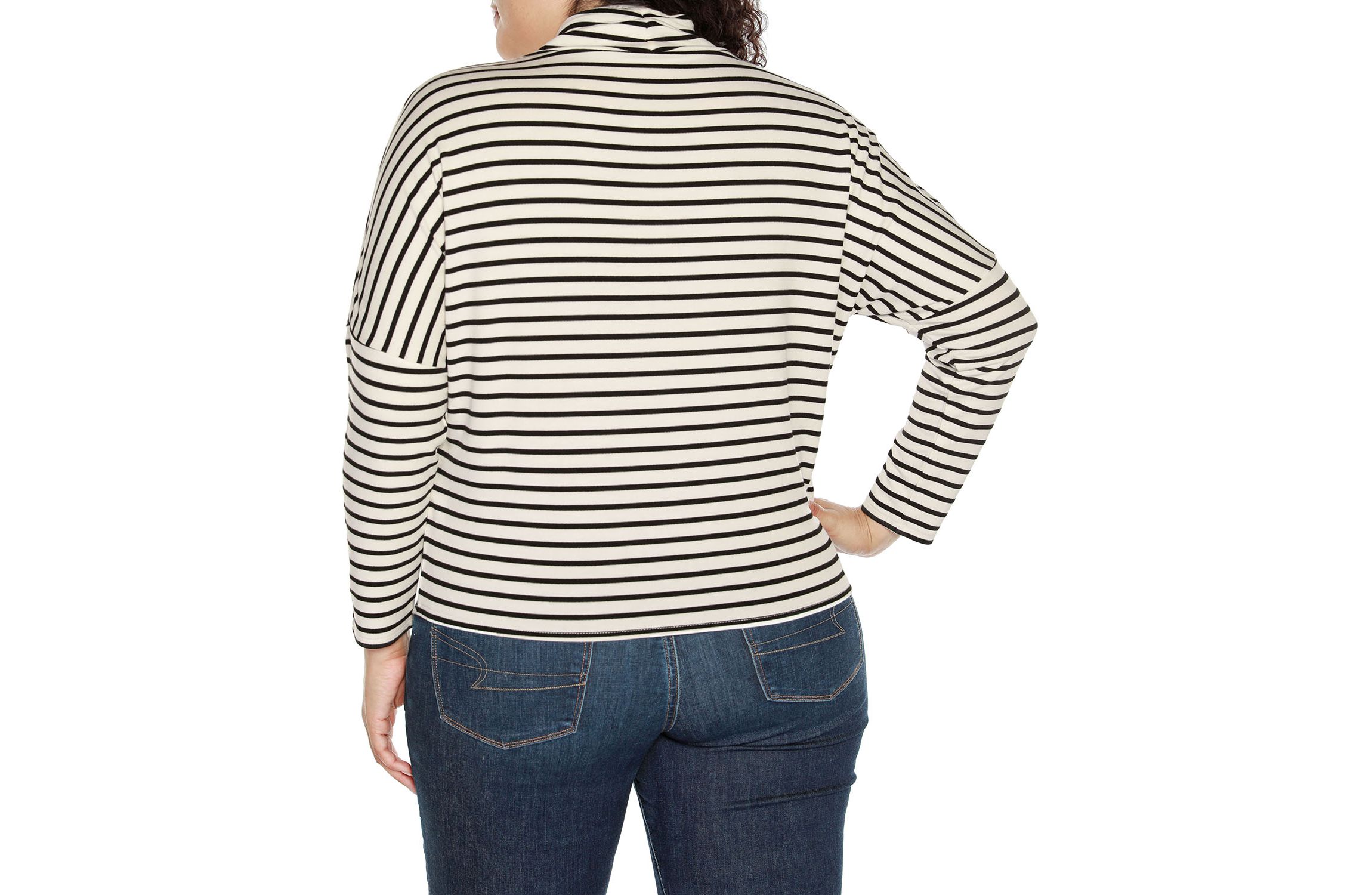 Plus Size Cowl-Neck Dolman-Sleeve Top
