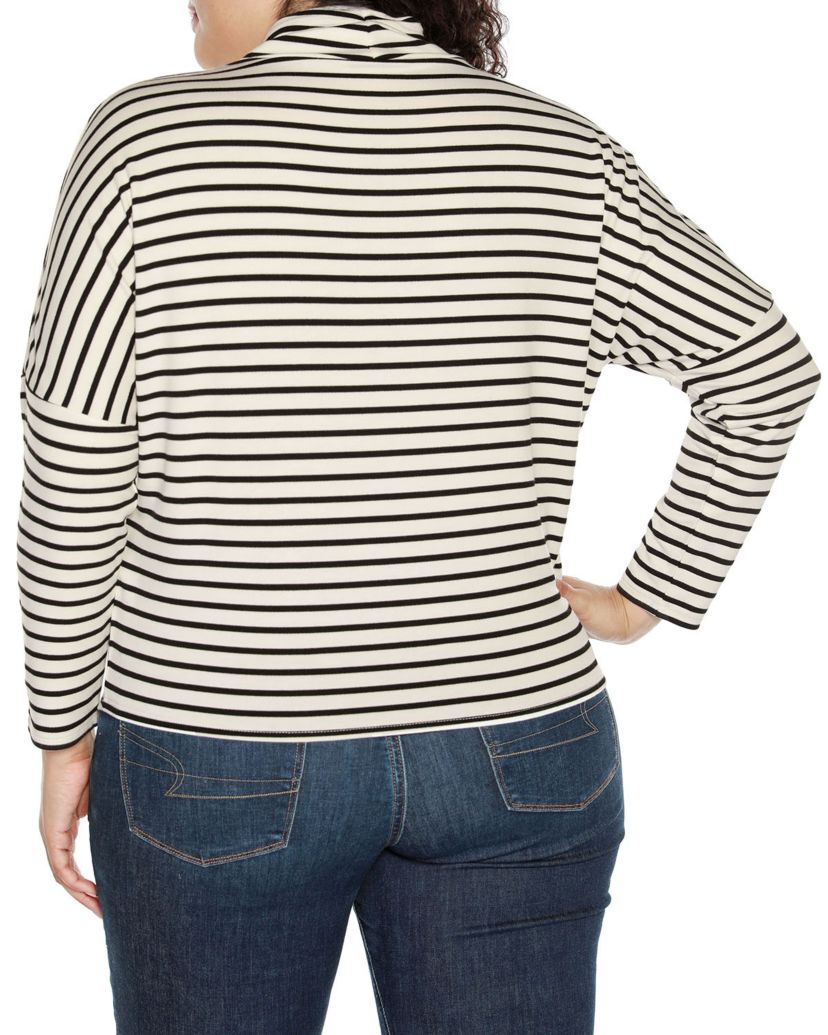 Plus Size Cowl-Neck Dolman-Sleeve Top
