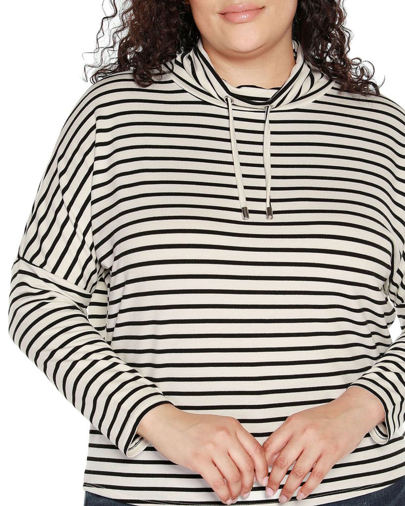 Plus Size Cowl-Neck Dolman-Sleeve Top