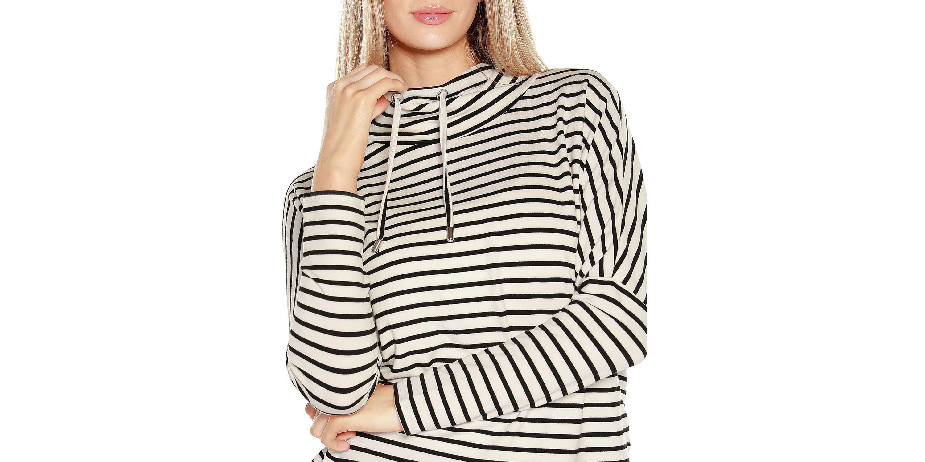 Cowl-Neck Dolman-Sleeve Top