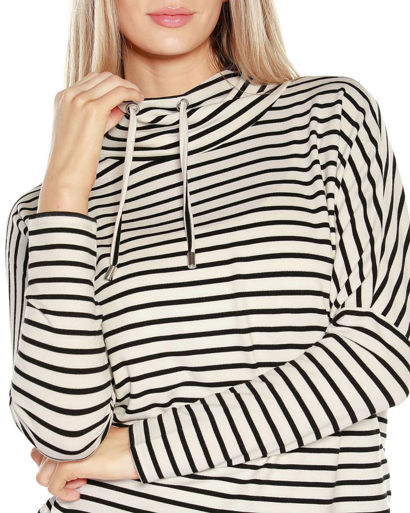 Cowl-Neck Dolman-Sleeve Top