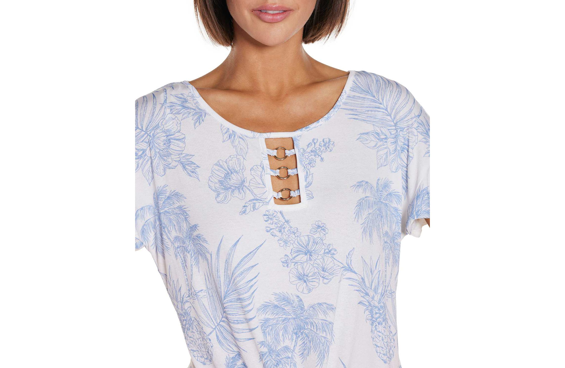 Pineapple Print Knit Top