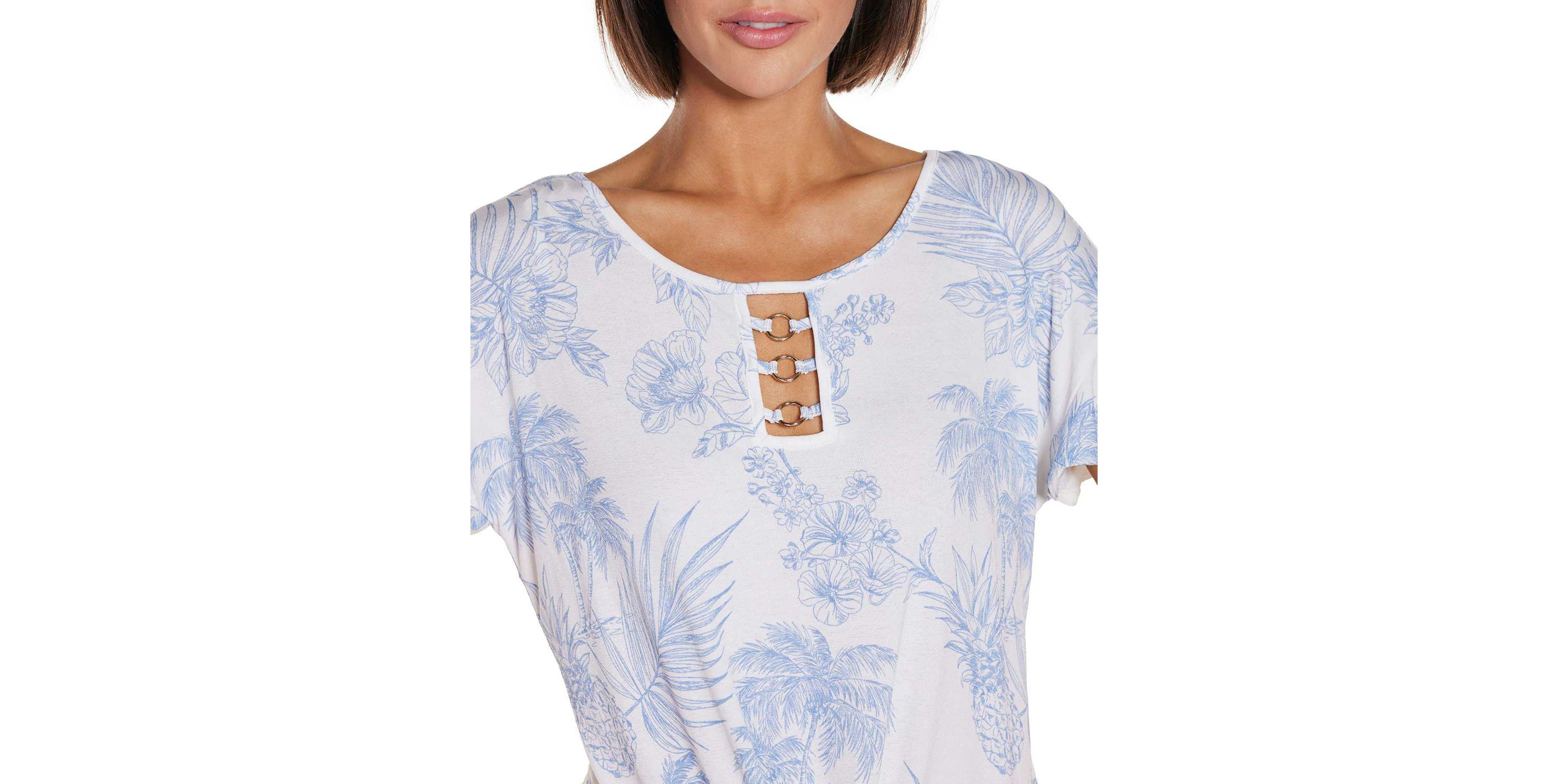 Pineapple Print Knit Top