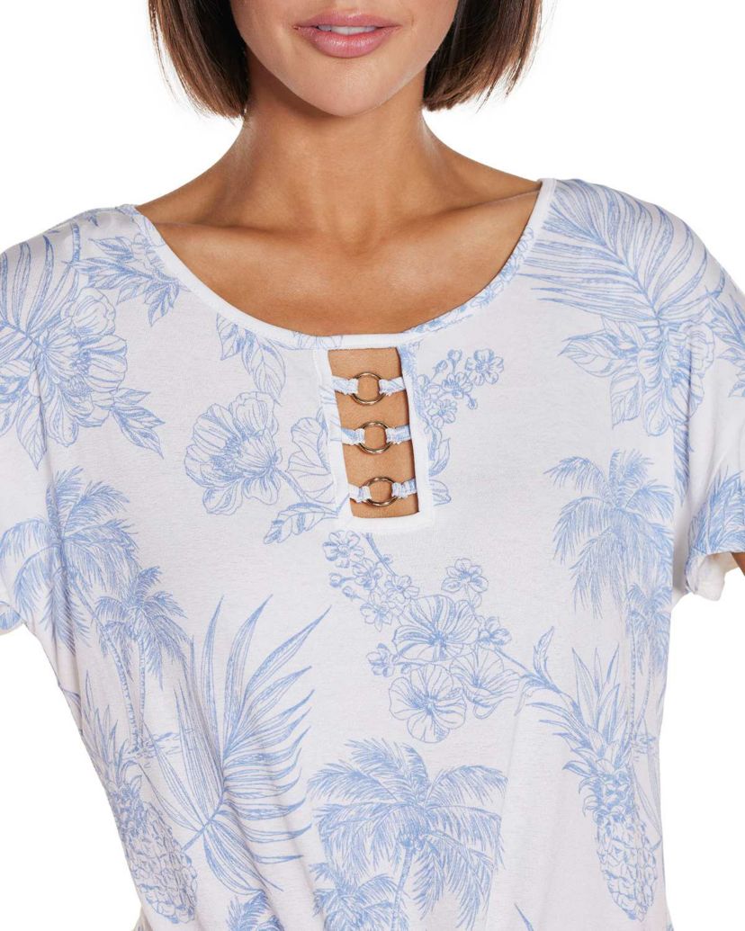 Pineapple Print Knit Top