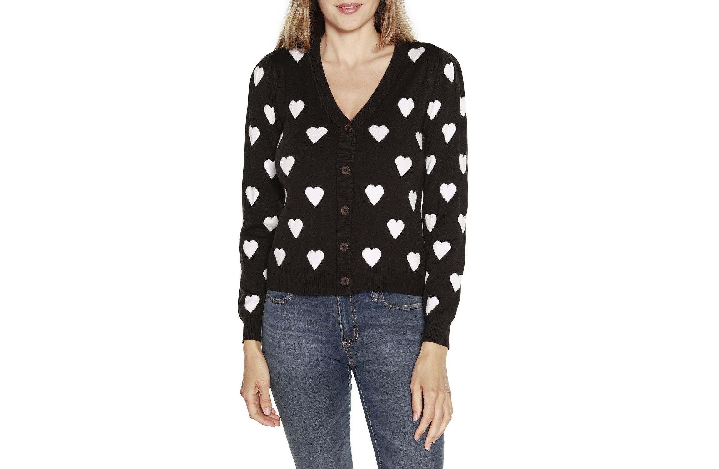 Hearts Jacquard Cardigan