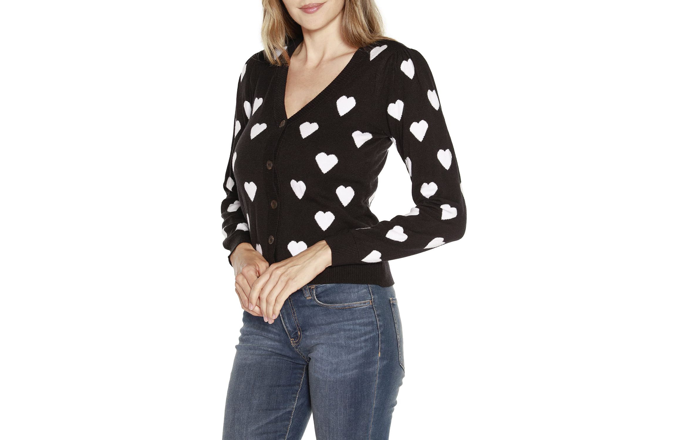 Hearts Jacquard Cardigan