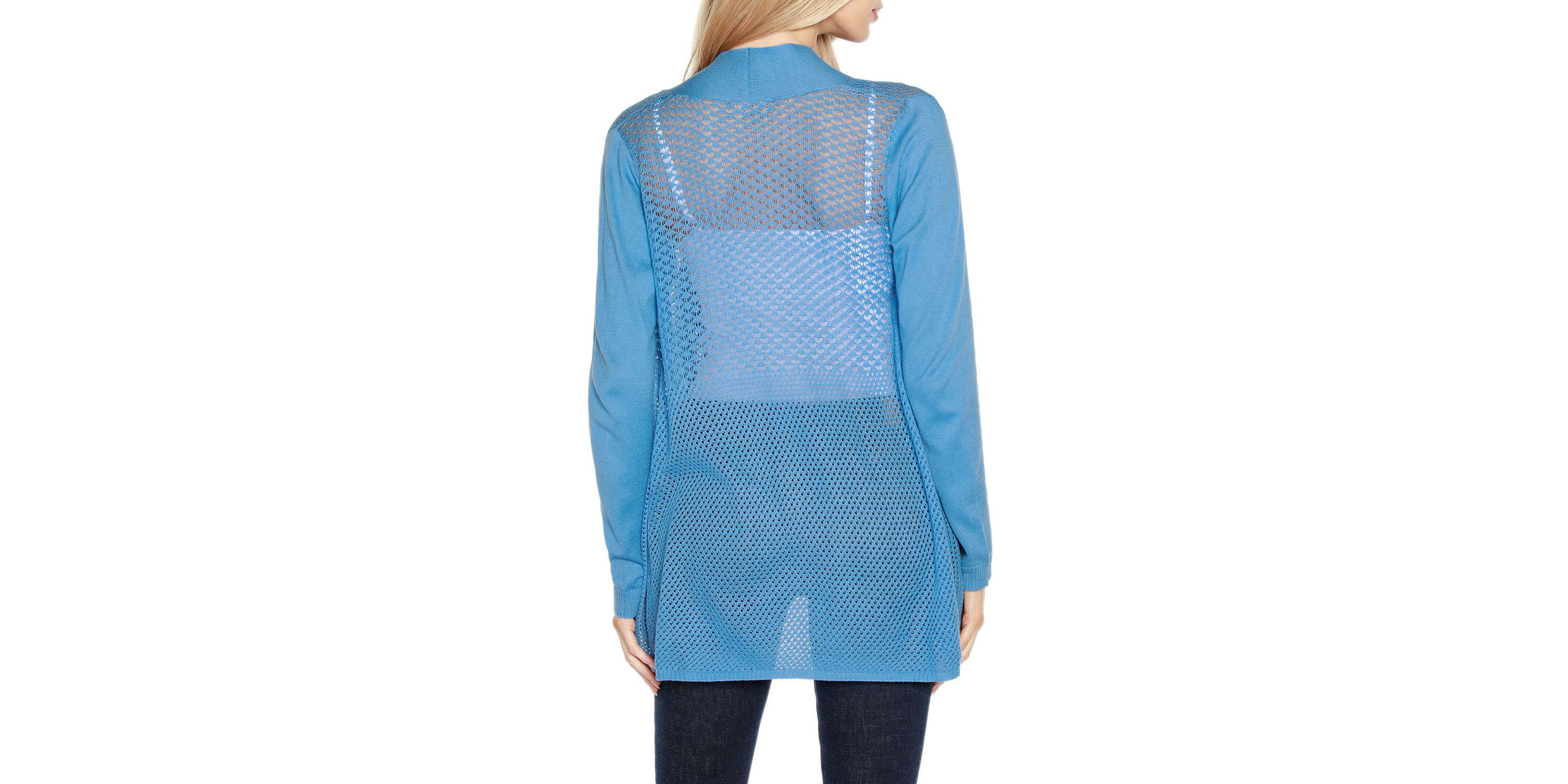 Hi-Low Open-Front Swing Cardigan Sweater