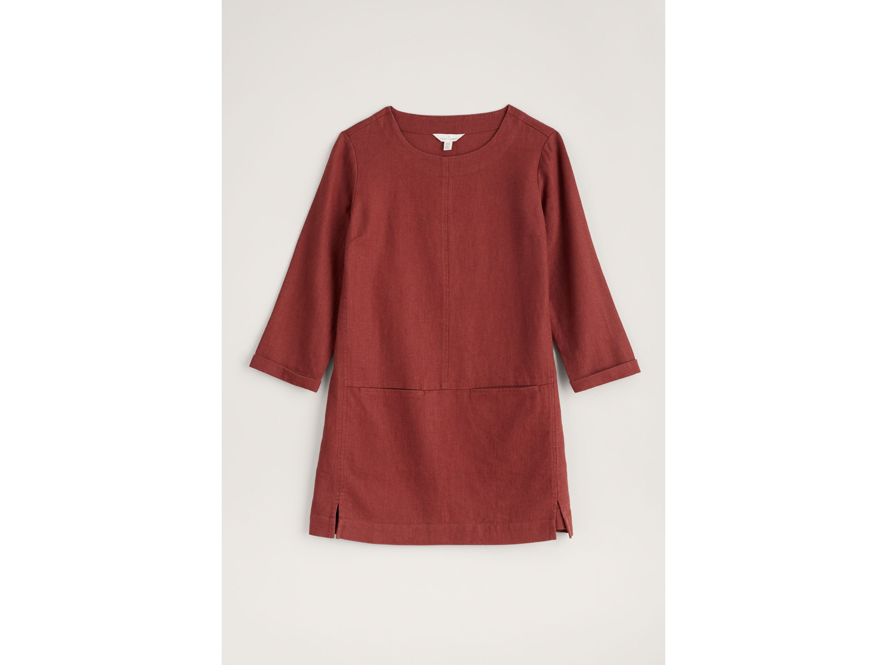 St Agnes Clay Ramie Blend Tunic Red