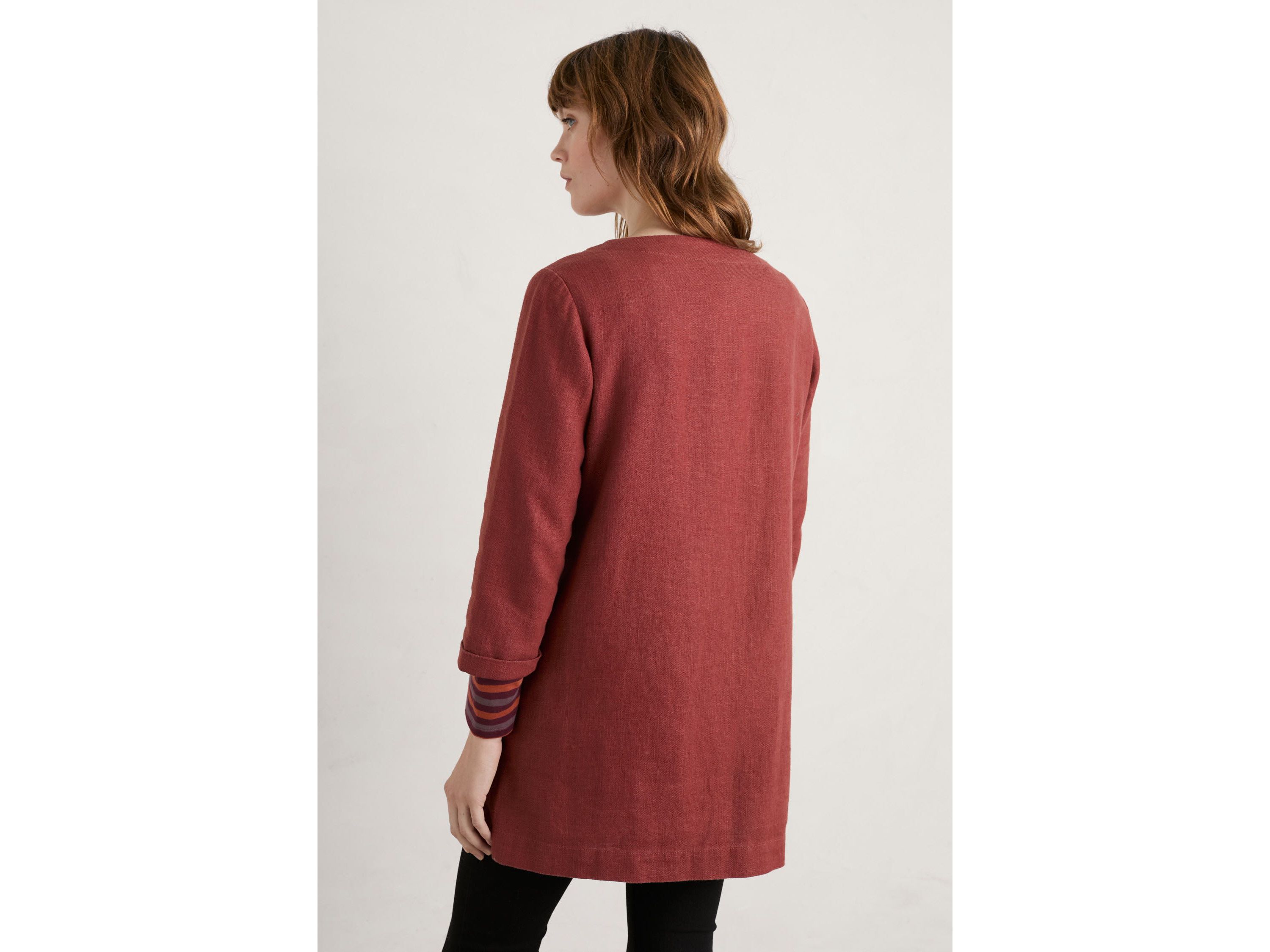 St Agnes Clay Ramie Blend Tunic Red