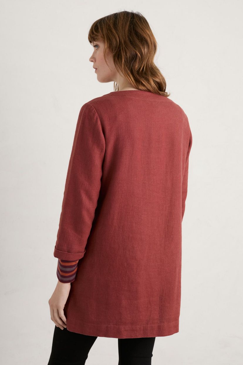 St Agnes Clay Ramie Blend Tunic Red