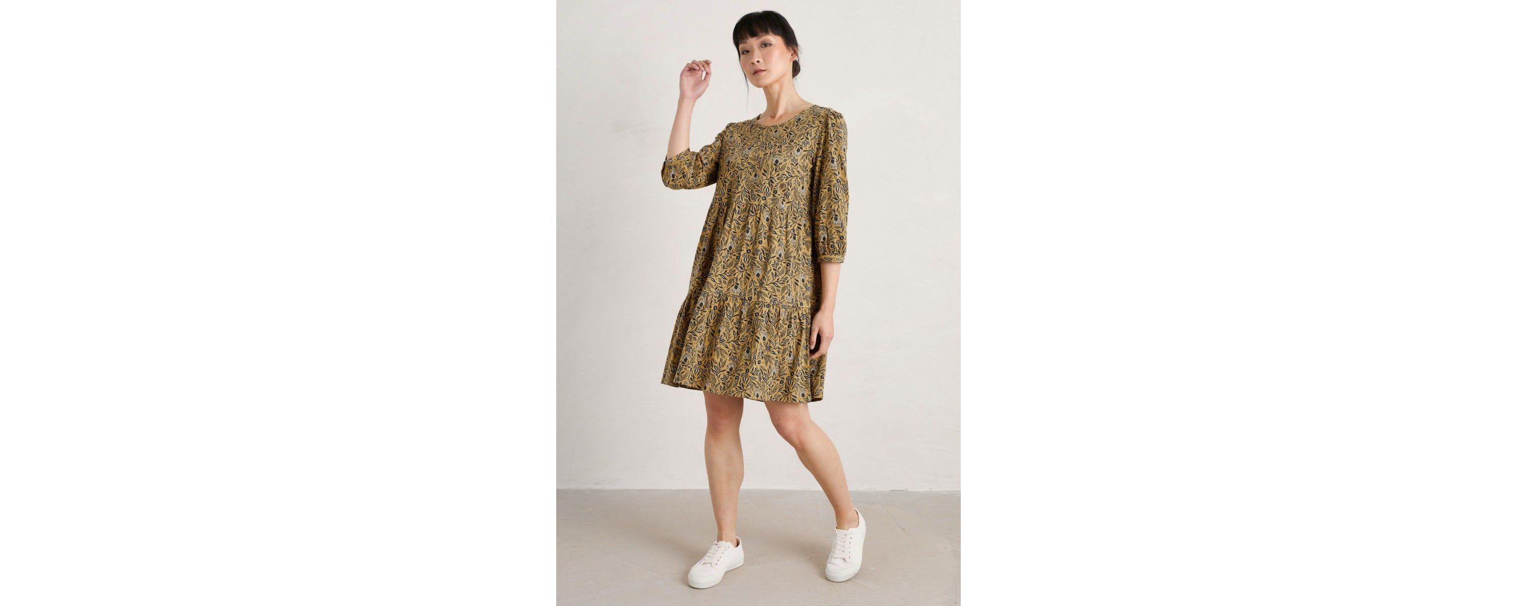 Heron Dip Tiered Jersey Dress
