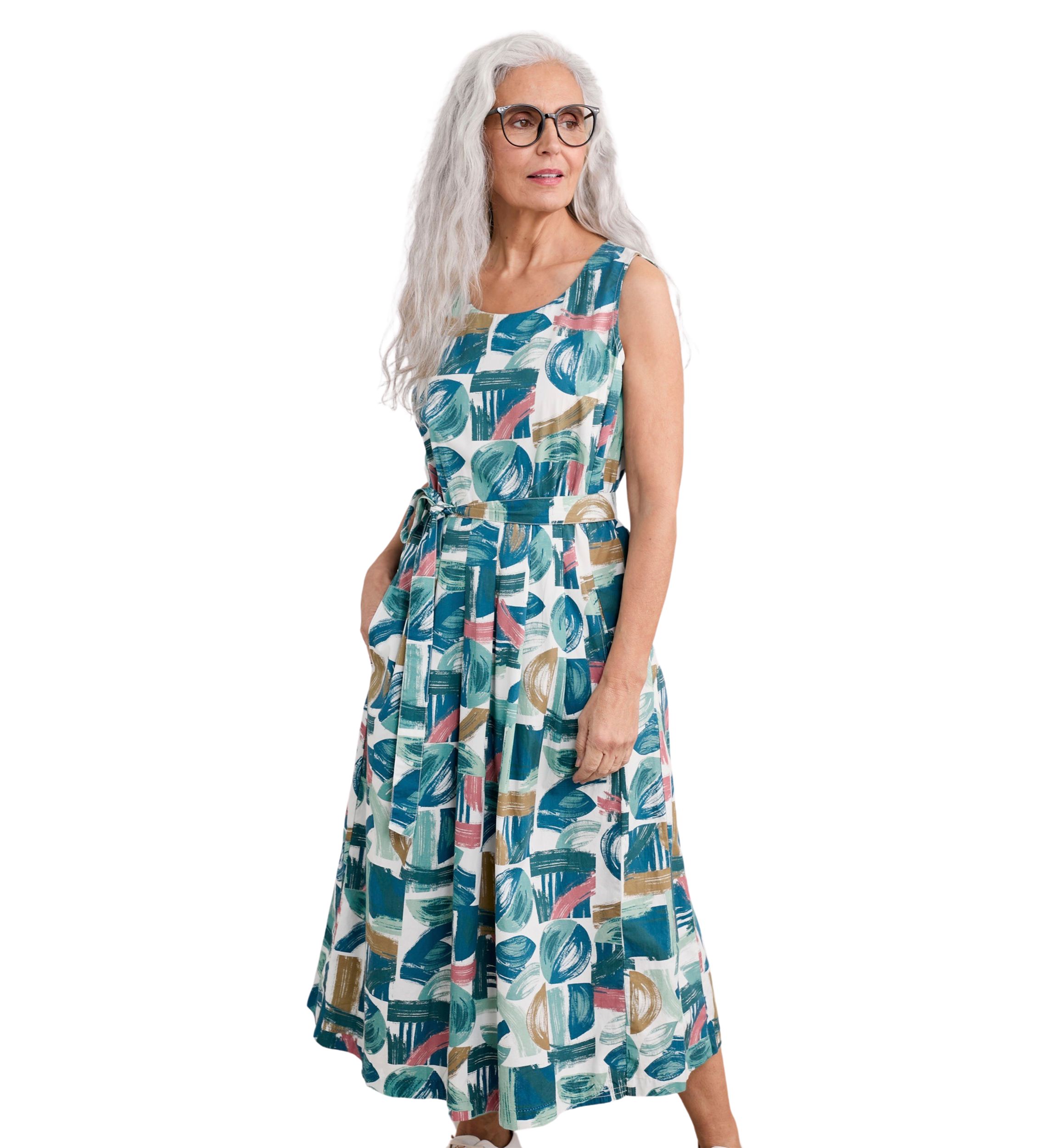 Womens Belle Fit-and-flare Midi Dress
