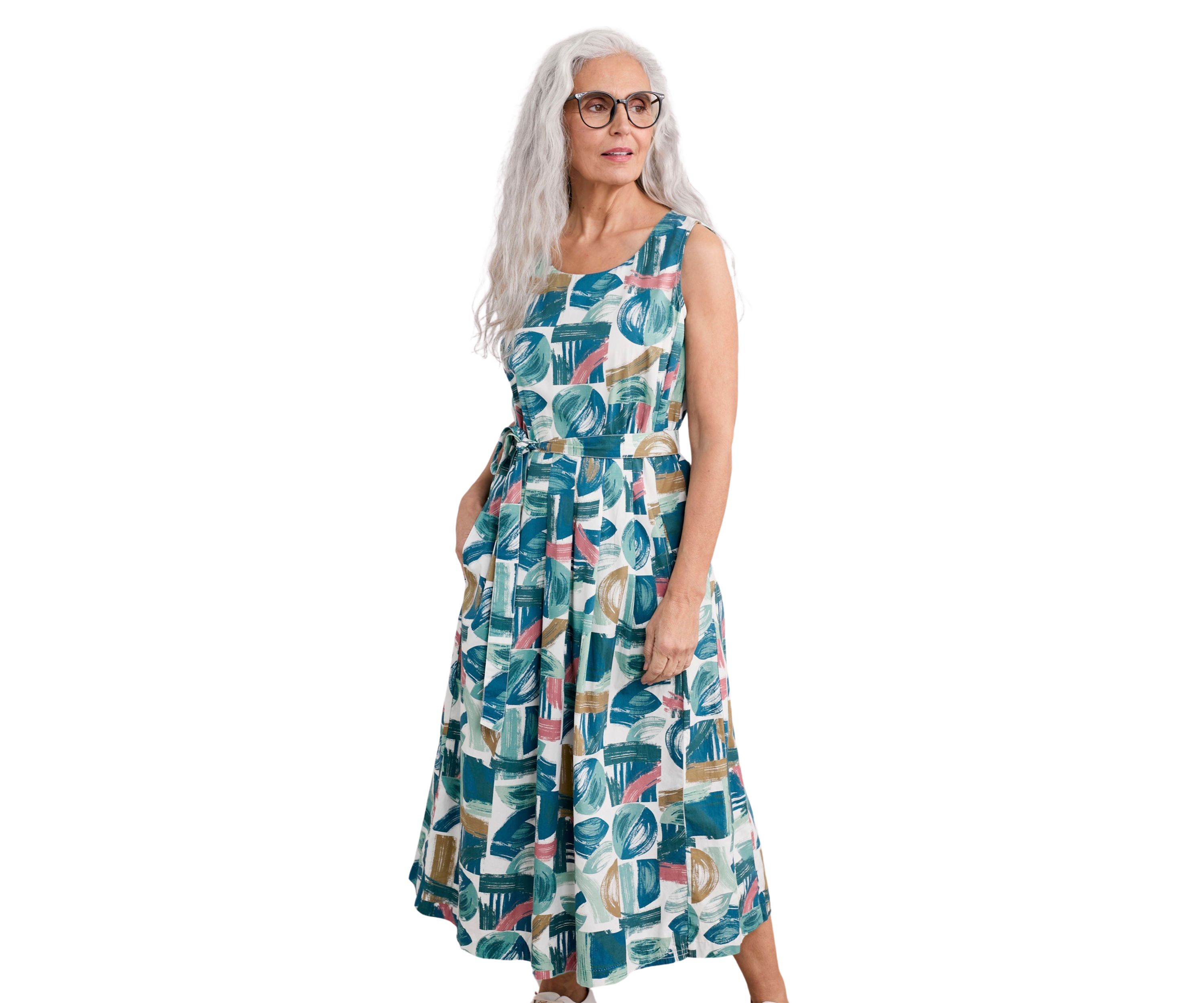 Womens Belle Fit-and-flare Midi Dress