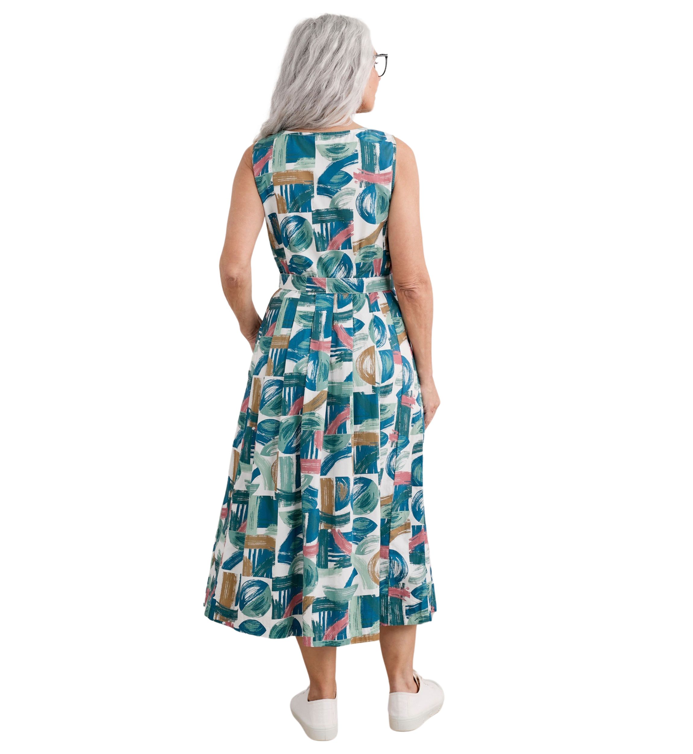 Womens Belle Fit-and-flare Midi Dress