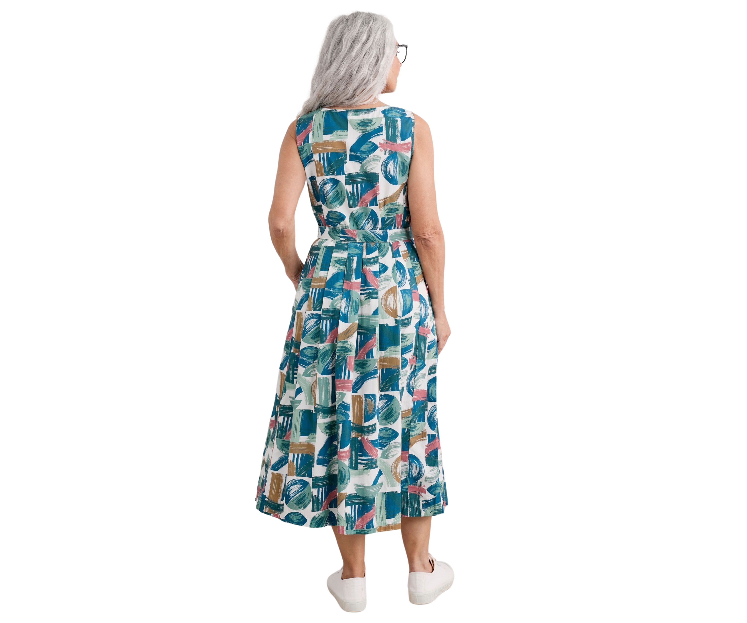 Womens Belle Fit-and-flare Midi Dress
