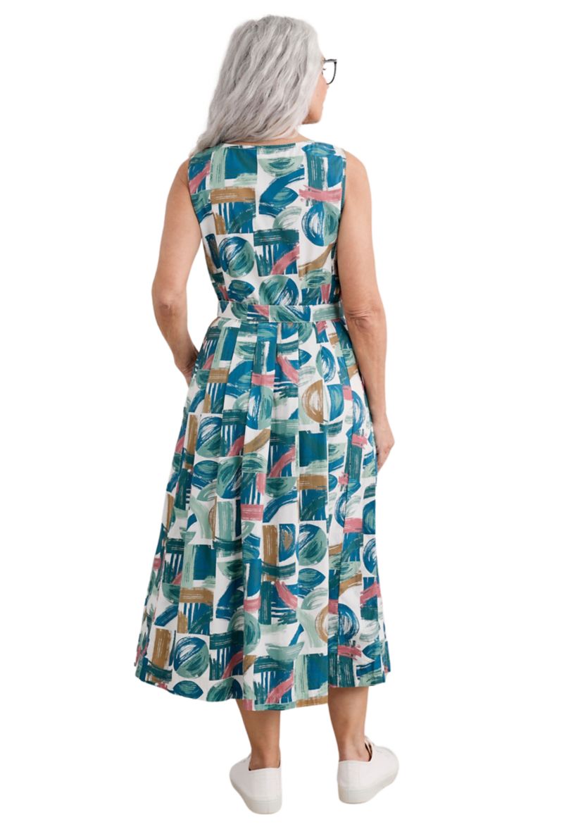 Womens Belle Fit-and-flare Midi Dress