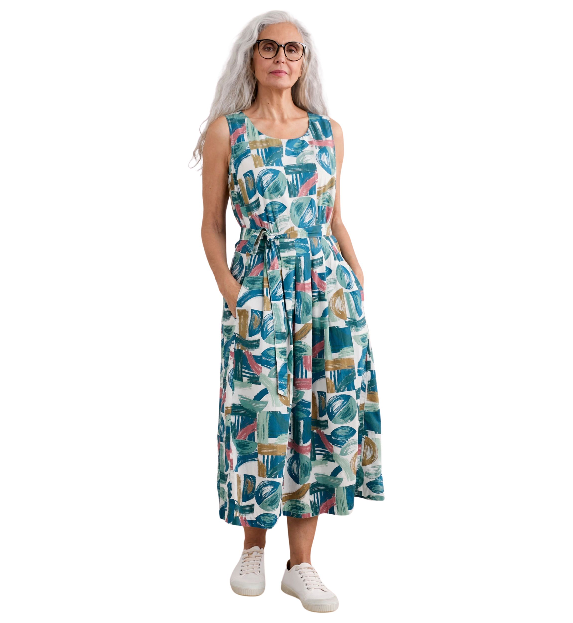 Womens Belle Fit-and-flare Midi Dress