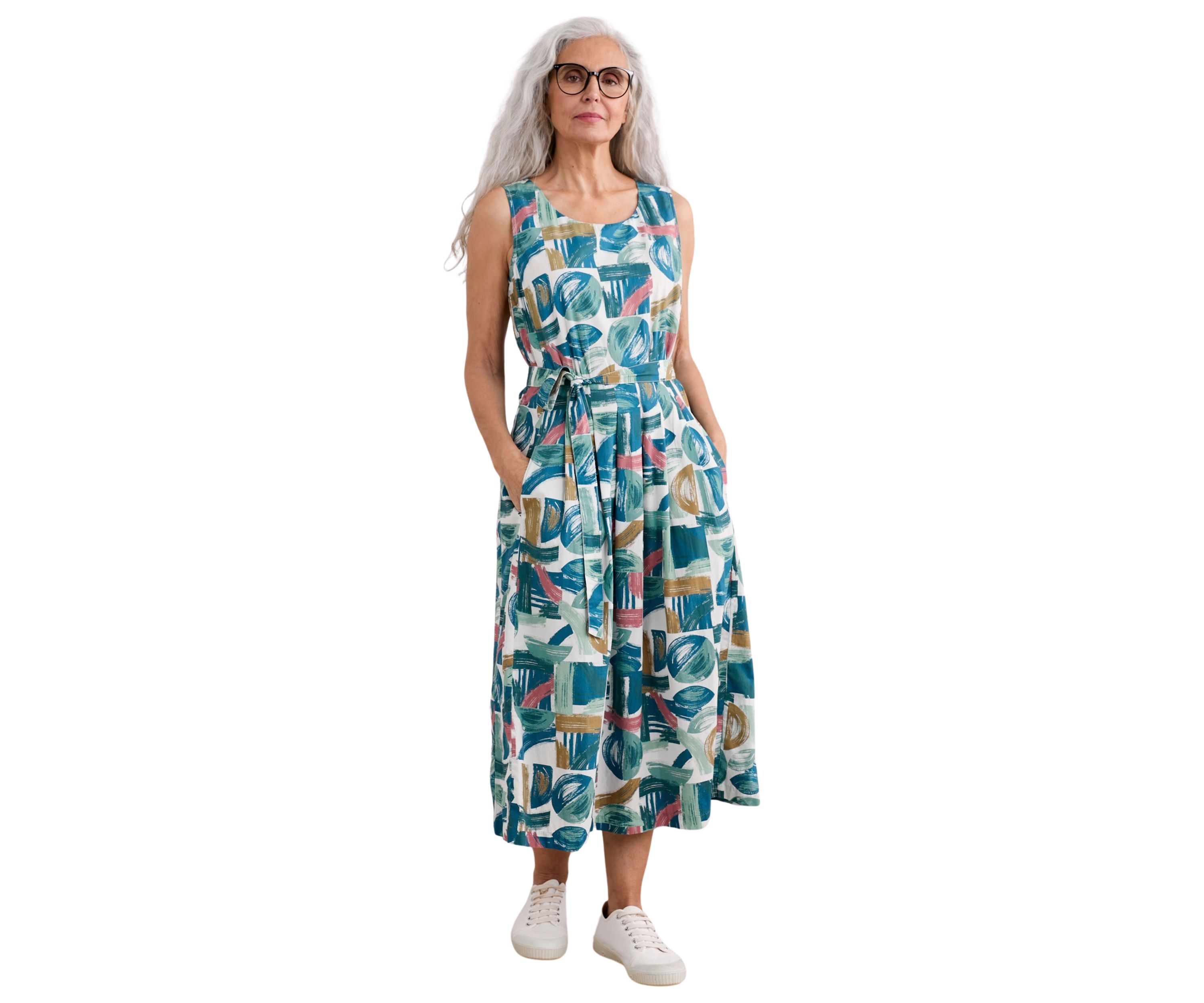 Womens Belle Fit-and-flare Midi Dress