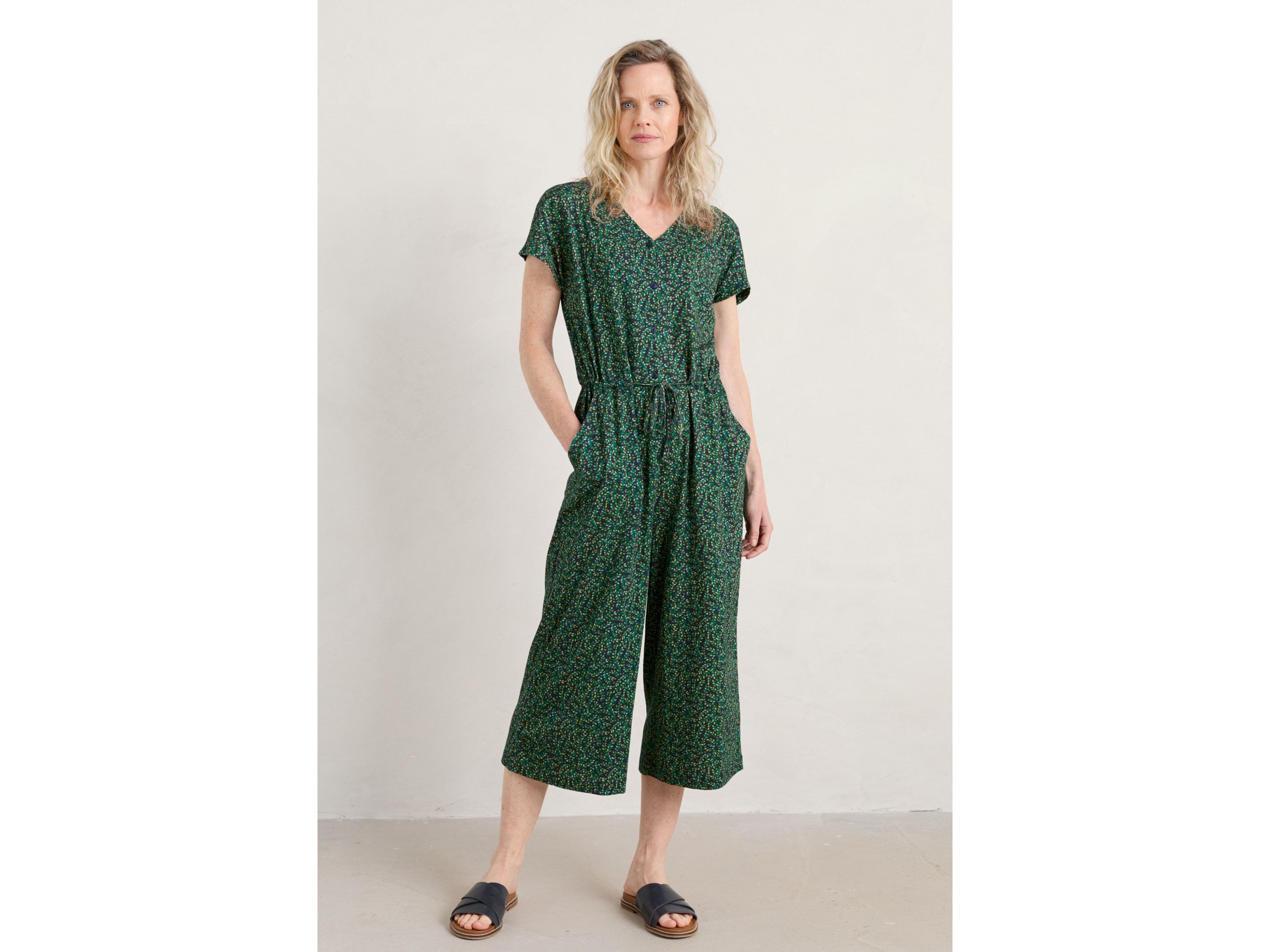 Rose Trellis Wide Leg Jumpsuit