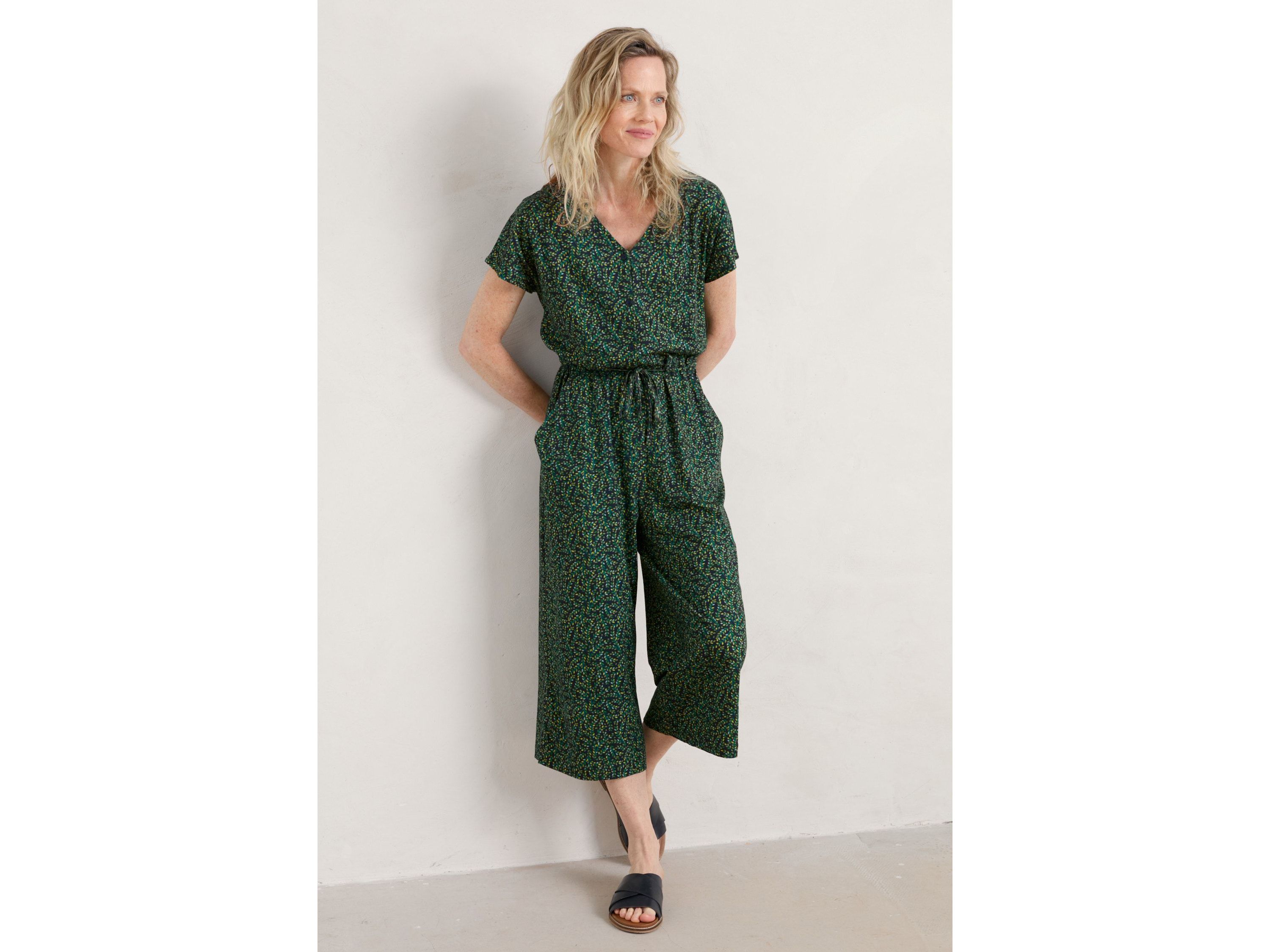 Rose Trellis Wide Leg Jumpsuit