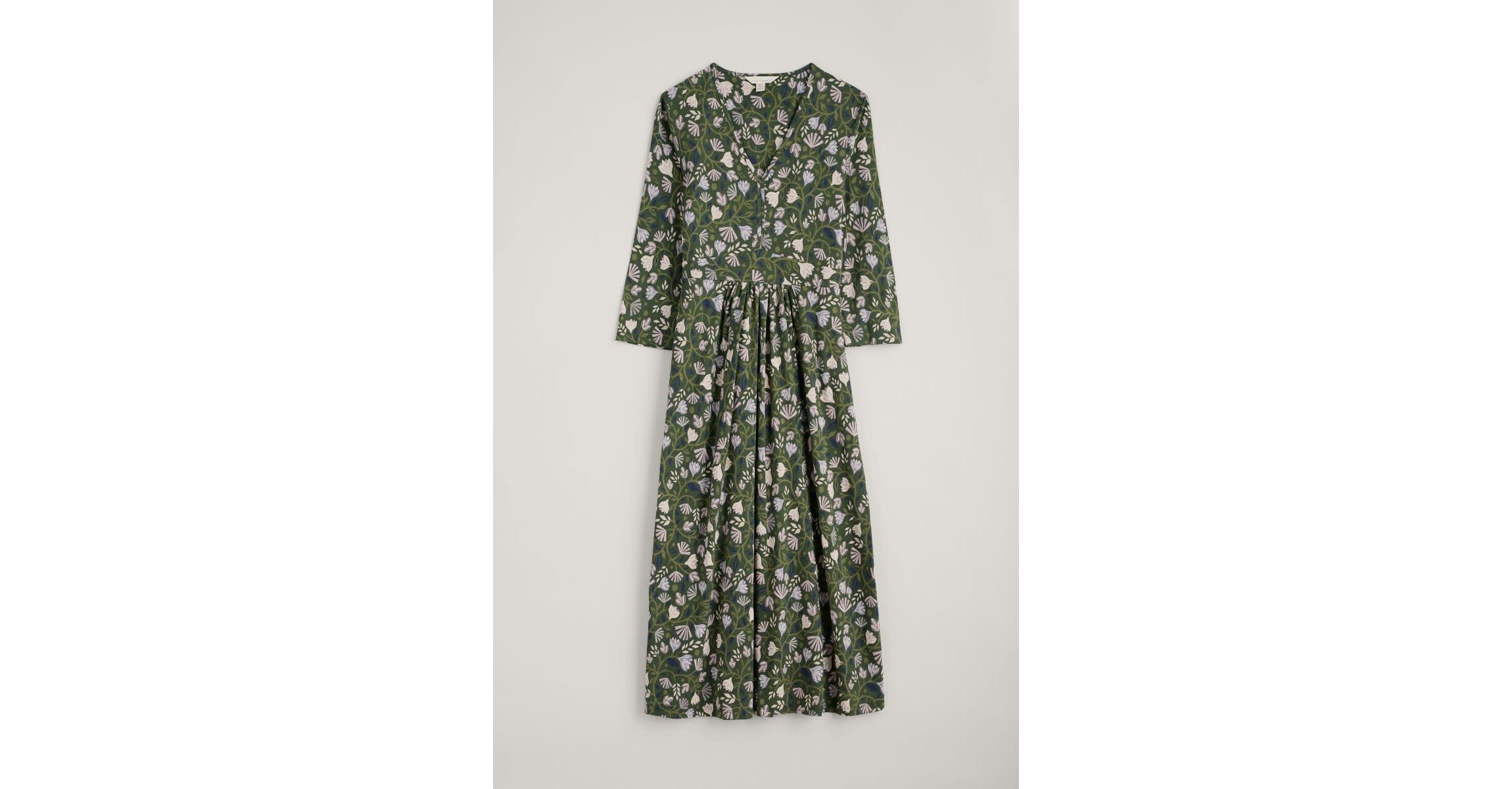 Carwynnen 3/4 Sleeve Dress Green