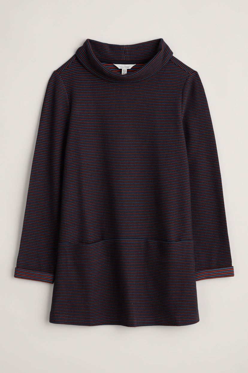 Mawgan Porth Jacquard Jersey Tunic Black