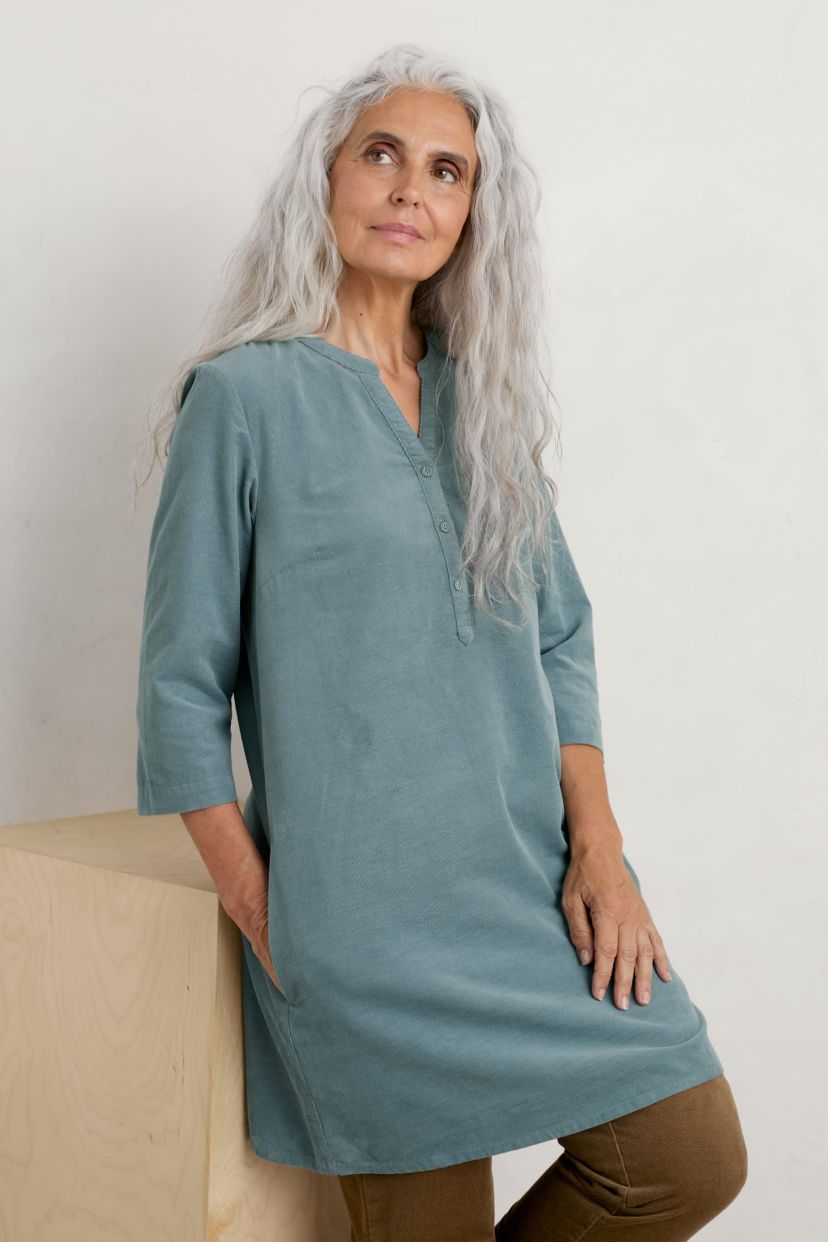 South Terrace Needlecord Tunic Blue