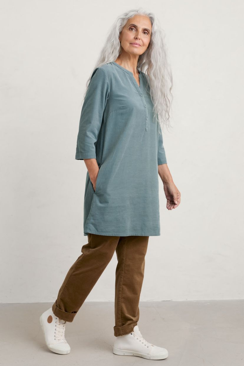 South Terrace Needlecord Tunic Blue