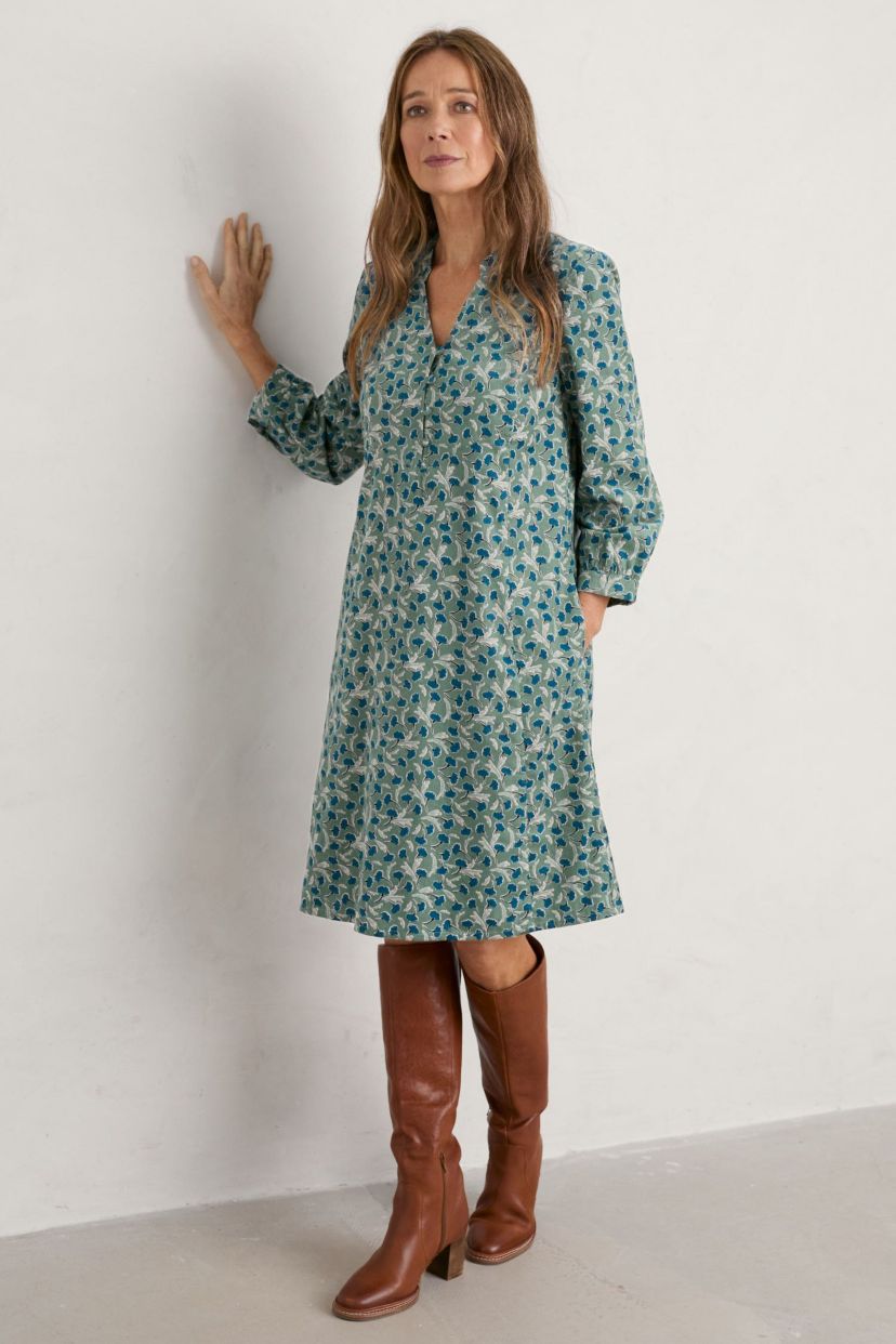 Diarist Needlecord Dress Green