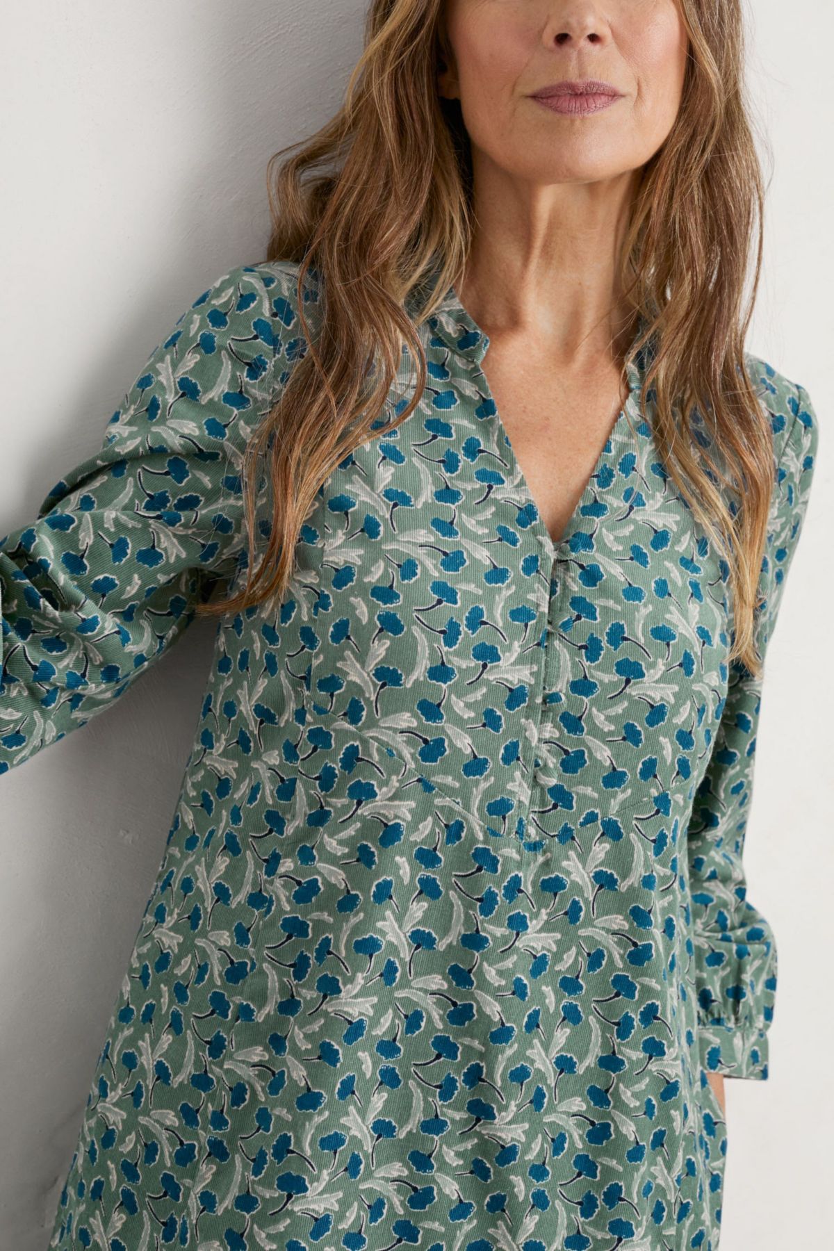 Diarist Needlecord Dress Green