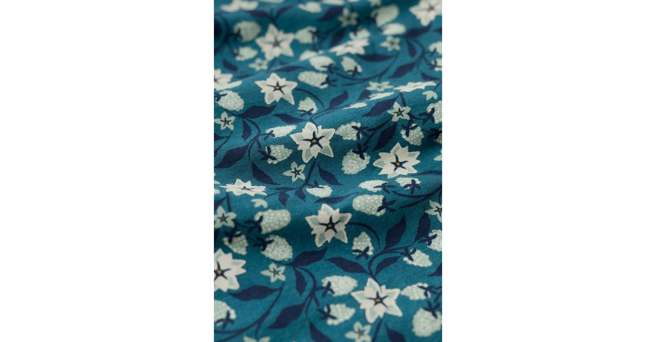 Flower Bud Short Sleeve V-Neck Midi Dress