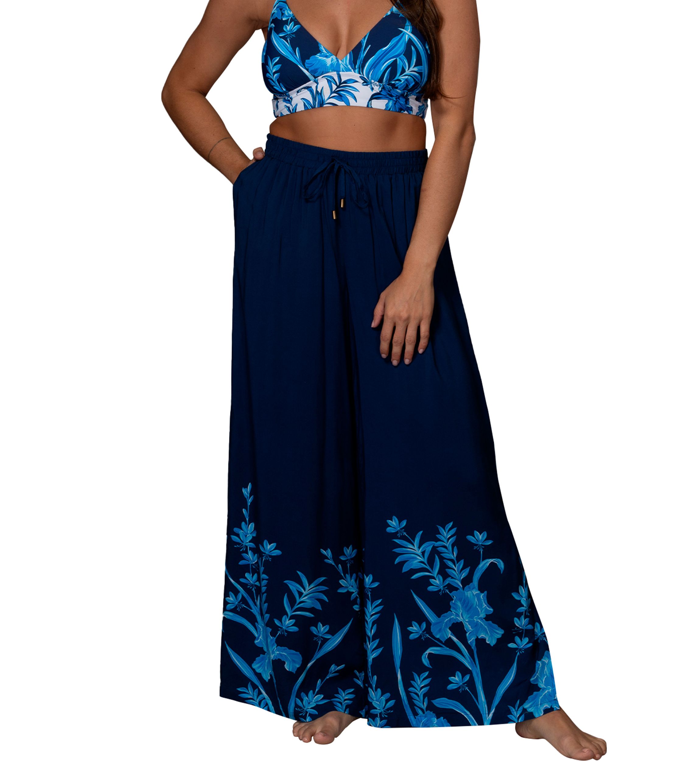 Botanical Bloom Swim Cover Up Pants