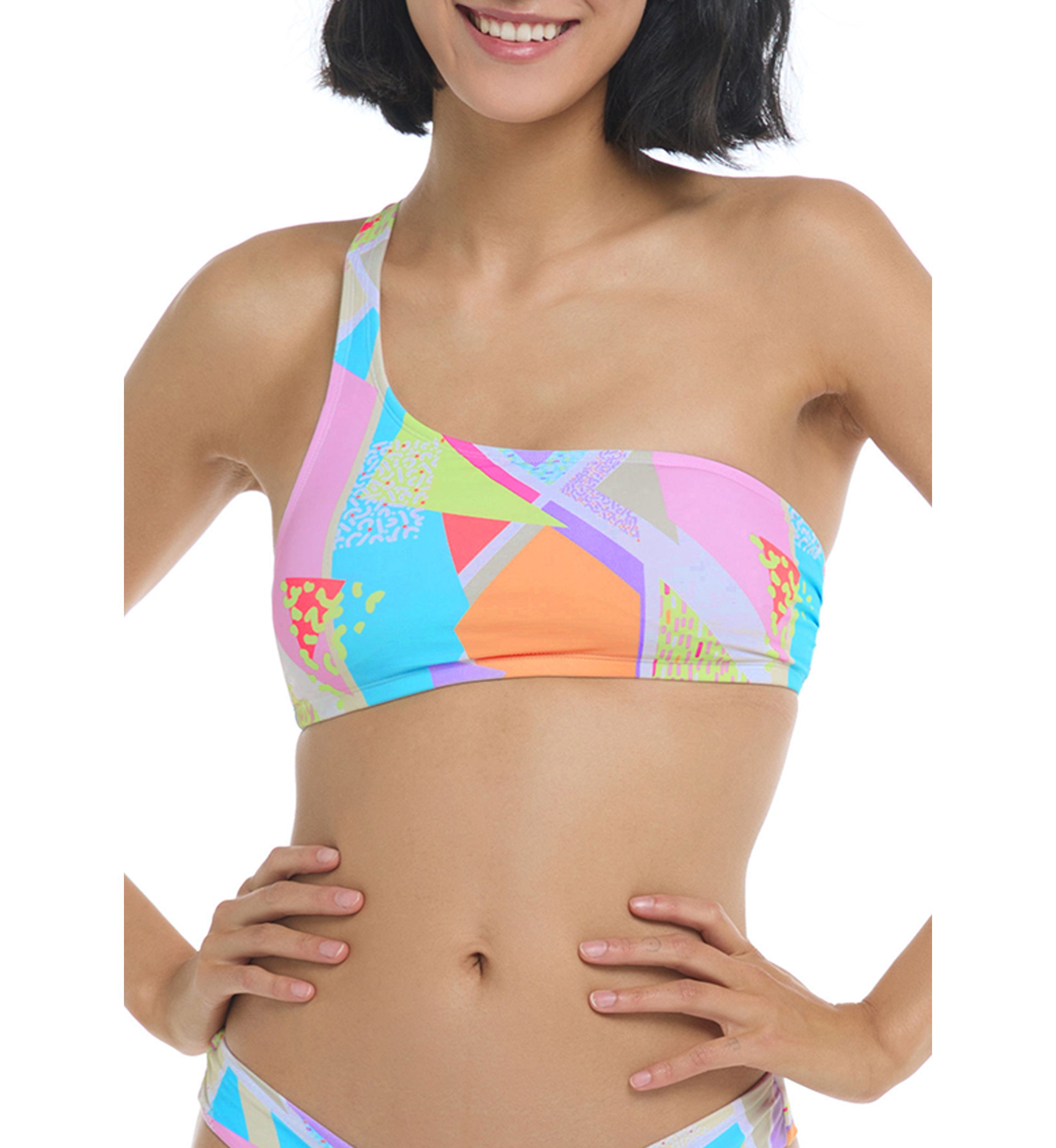 Colorbox Malia One Shoulder Swim Top