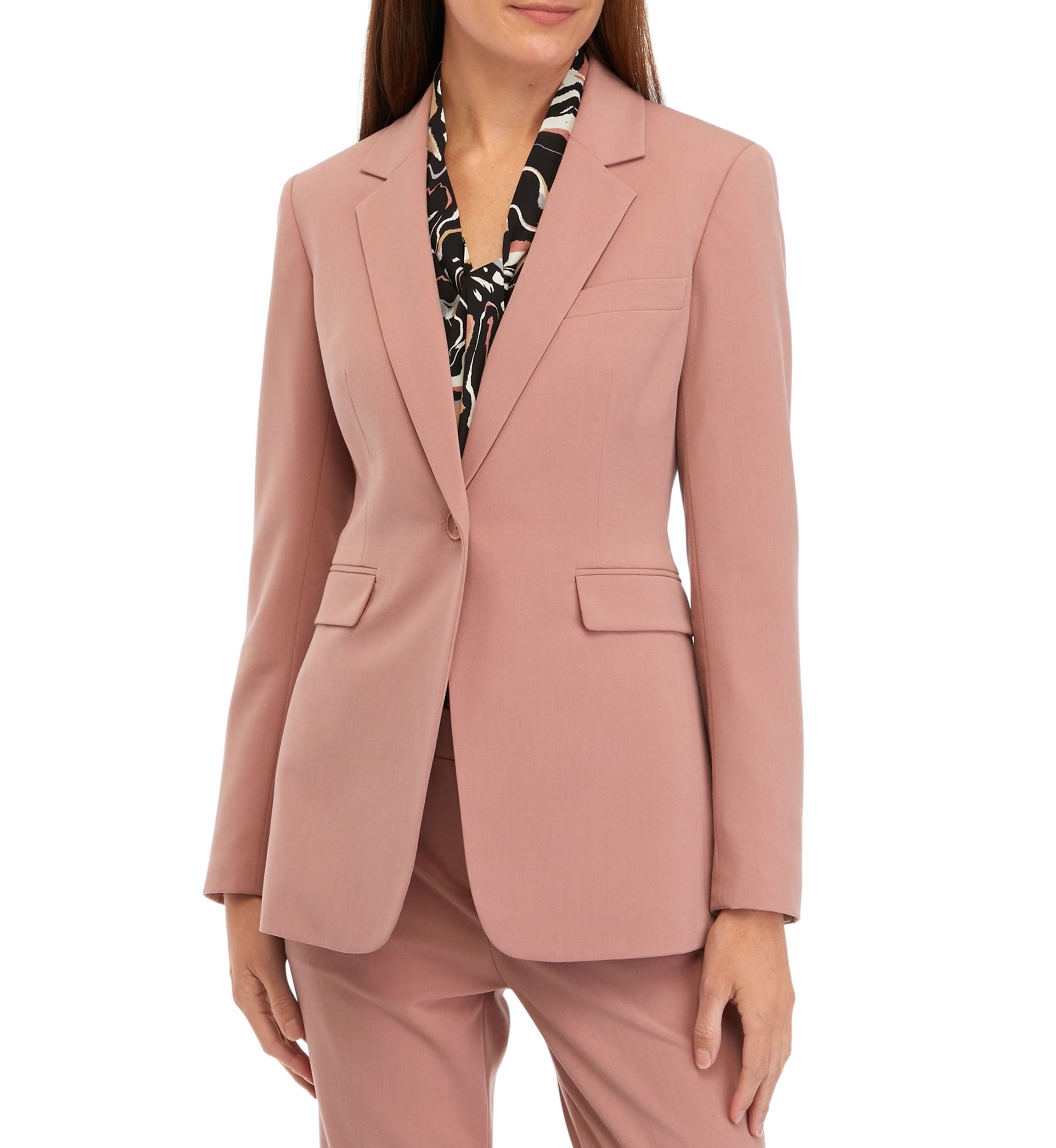 Petite Bi-Stretch One Button Blazer