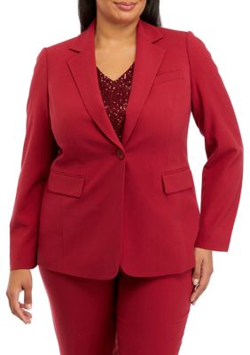 THE LIMITED Women's Plus Size Notch Lapel One Button Jacket, 4X